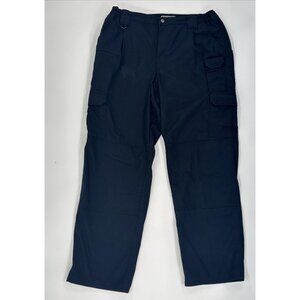 5.11 Tactical Cargo Pants Mens Actual 36x33 Blue Ripstop Utility 74273 Pleated